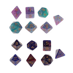 14 Dés Polyèdres En Plastique D4 D6 D8 D10 D12 D20 Pour Les Jeux RPG Du Mdn jeu de dés jeu de rôle mdn