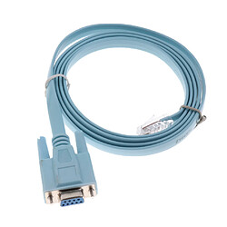 Db 9 Broches Rs232 Série à Rj45 Cat5 Ethernet Adaptateur Lan Console Câble Bleu