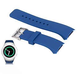 Wewoo Bracelet de montre couleur unie avec dragonne pour Galaxy Gear S2 R720 (bleu foncé) 