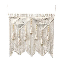 Tenture Murale Tissée En Macramé à La Main Tapisserie Bohème Décoration Beige S