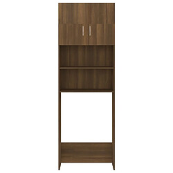 Avis Maison Chic Meuble rangement de salle de bain | Meuble pour machine à laver | Armoire murale de bain Chêne marron 64x25,5x190 cm -GKD15600