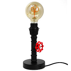 Sampa Helios Lampe de bureau moderne Robin métal noir et rouge compatible LED Lampe de bureau Robin de la marque Sampa Helios en métal noir et rouge, puissance maximale de 60W...