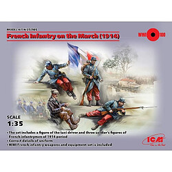 Icm Figurine Mignature French Infantry On The March (1914)