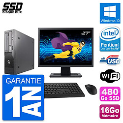 PC Fujitsu E500 E85+ DT Ecran 27" Intel G630 RAM 16Go SSD 480Go Windows 10 Wifi · Occasion 