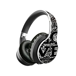 LUUCOZK Casque de jeu sans fil 5.0 compatible Bluetooth portable avec microphone - Noir argenté