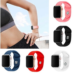 Shot Bracelet Silicone 38/40mm pour IWATCH Serie 3 APPLE Confortable Sportif (BLANC) 