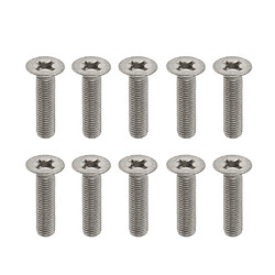 10 pcs m3 tête plate grade 1 titane vis à métaux phillips lecteur m3 x 12mm