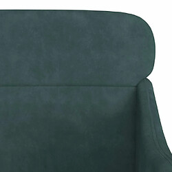 vidaXL Fauteuil Vert foncé 63x76x80 cm Velours pas cher