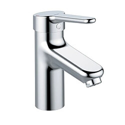 Ideal Standard - Mitigeur lavabo avec tirette et vidage bonde métal, poignée pleine 110 mm chrome - Okyris Pro