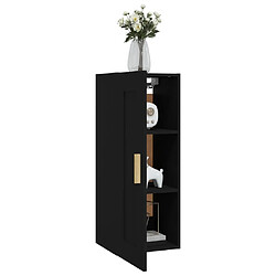 Acheter Maison Chic Armoire murale,Meuble de Rangement pour salon,cuisine Noir 35x34x90 cm Bois d'ingénierie -MN87789