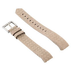 Wewoo Bracelet pour montre connectée Smartwatch en cuir brillant Fitbit Alta Kaki 