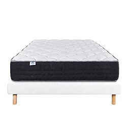 Acheter LUXURY LITERIE Ensemble matelas Sérénité 140x200 cm + sommier blanc ep 13cm