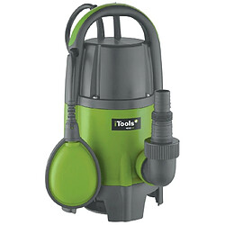 Pompe d'évacuation eau chargée 400W ITOOLS profondeur max 7m - hauteur max 5m - 8000L/h - câble 10m