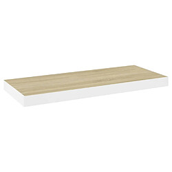 Avis vidaXL Étagères flottantes 4 pcs chêne et blanc 60x23,5x3,8 cm MDF