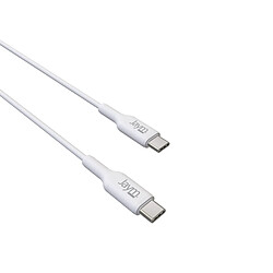 Jaym Câble de Charge et Synchronisation de donnée USB-C Vers USB-C PD 3.0 3A 2M Blanc