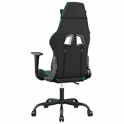 Maison Chic Chaise Gaming | Chaise de jeu de massage Ergonomique | Chaises de Bureau Noir et vert Similicuir -GKD39079 pas cher