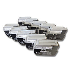 vhbw 10 x Cassettes à ruban 12mm pour Brother P-Touch BB4, PT-100, PT-110, PT-55BM, PT-55S, PT-65, PT-65SB Remplace: Brother M-K231. 