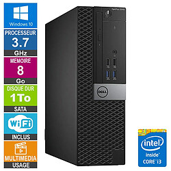 PC Dell Optiplex 5040 SFF i3-6100 3.70GHz 8Go/1To Wifi W10