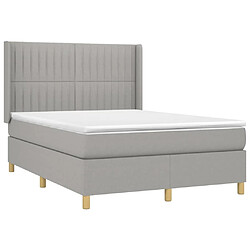 Acheter Sommier à lattes et matelas LED,Cadre à lattes de lit pour Adulte Gris clair 140x200 cm Tissu -MN40519