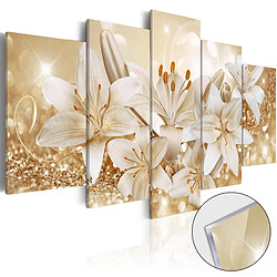 Decoshop26 Tableaux en verre acrylique décoration murale motif Bouquet d'or 200x100 cm TVA110087