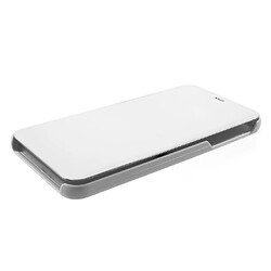 Acheter Etui en PU surface de rétroviseur de fenêtre argent pour votre Samsung Galaxy J4 Plus