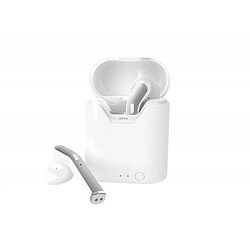 Dealstore Ecouteurs sans fil bluetooth avec boitier-Blanc 