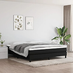 vidaXL Sommier à lattes de lit avec matelas Noir 180x200 cm Tissu