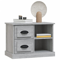 Avis vidaXL Table de chevet sonoma gris 60x35,5x45 cm