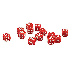 50x 12mm Opaque D6 Six Sided Spot Dice Set Pour Dice Games Du0026D RPG Red