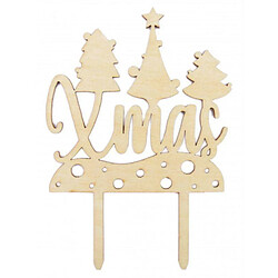 Scrapcooking Cake topper en bois - Christmas