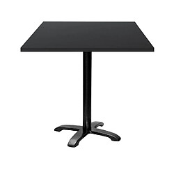 Restootab Table 70x70cm - modèle Bazila noir