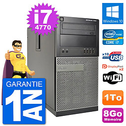 PC Tour Dell 7020 Intel Core i7-4770 RAM 8Go Disque Dur 1To Windows 10 Wifi · Occasion 