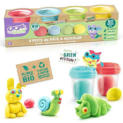 Canal Toys SUPER GREEN Kit de 4 pots de pâte a modeler bio