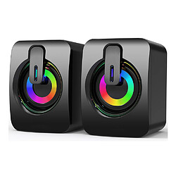 Universal Mini haut-parleur de l'ordinateur USB haut-parleurs câblés 3D stéréo Sound Surround surround surrounder pour ordinateur portable PC Not Bluetooth haut-parleurs | haut-parleurs de l'ordinateur (noir) 