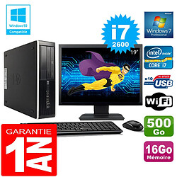 PC HP Compaq 8300 SFF Core I7-2600 Ram 16Go Disque 500 Go Wifi W7 Ecran 19" · Occasion 