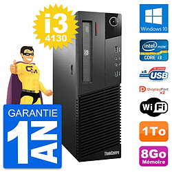 PC Lenovo ThinkCentre M93p SFF Intel i3-4130 RAM 8Go Disque 1To Windows 10 Wifi - Occasion