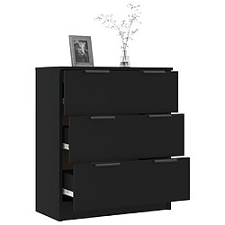 Acheter Maison Chic Buffet,Meuble de Rangement,commode pour salon,Cuisine noir 60x30x70 cm bois d'ingénierie -MN90544