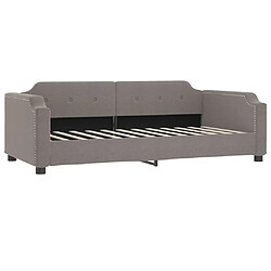 Maison Chic Lit de repos | Lit d'appoint | Lit de jour pour salon taupe 90x200 cm tissu -GKD53214