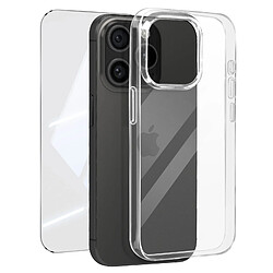 Mayaxess Pack Protection pour iPhone 15 Pro Coque Souple et Verre Trempé 9H Transparent