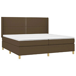 Avis vidaXL Sommier à lattes de lit matelas et LED Marron foncé 200x200 cm