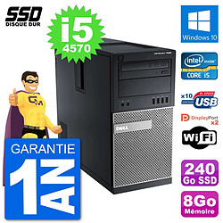 PC Tour Dell 7020 Intel Core i5-4570 RAM 8Go SSD 240Go Windows 10 Wifi · Occasion 