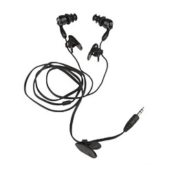 écouteur intra auriculaire 4x3.5mm Étanche Écouteur Casque Stéréo Natation pour MP3 Radio Noir