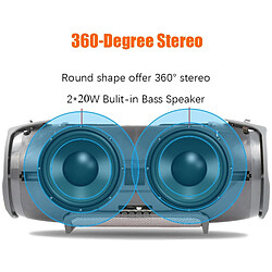 Avis Universal Haut-parleur Bluetooth sans fil 40W radio FM étanche colonne portable subwoofer stéréo | haut-parleur portable (bleu)