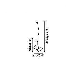 faro Suspension noire Flash 2 ampoules