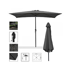 Imperial Relax Parasol droit rectangulaire VIENA en fibre 2x3 m