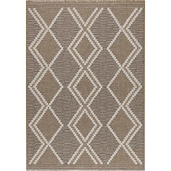 Jardindeco Tapis intérieur extérieur aspect jute marron Tijuana 9048 90 x 67 cm.