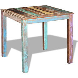 Acheter vidaXL Table de salle à manger Bois de récupération massif 80x82x76 cm