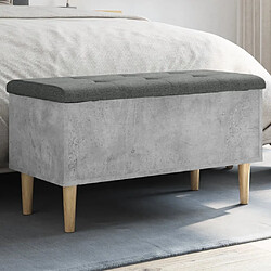 Maison Chic Banc de rangement | Meuble de rangement d'Entrée | Coffres d'Intérieur gris béton 82x42x46 cm bois d'ingénierie -MN95189