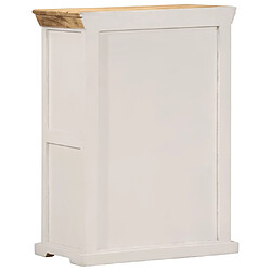 Avis vidaXL Buffet blanc et marron 55x30x73 cm bois de manguier solide brut