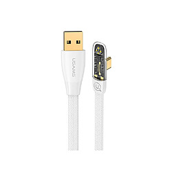 Eko Câble de chargement 66W USB-A vers Type-C Angle 90 Modèle Iceflake 1.2m Blanc / Jaune 